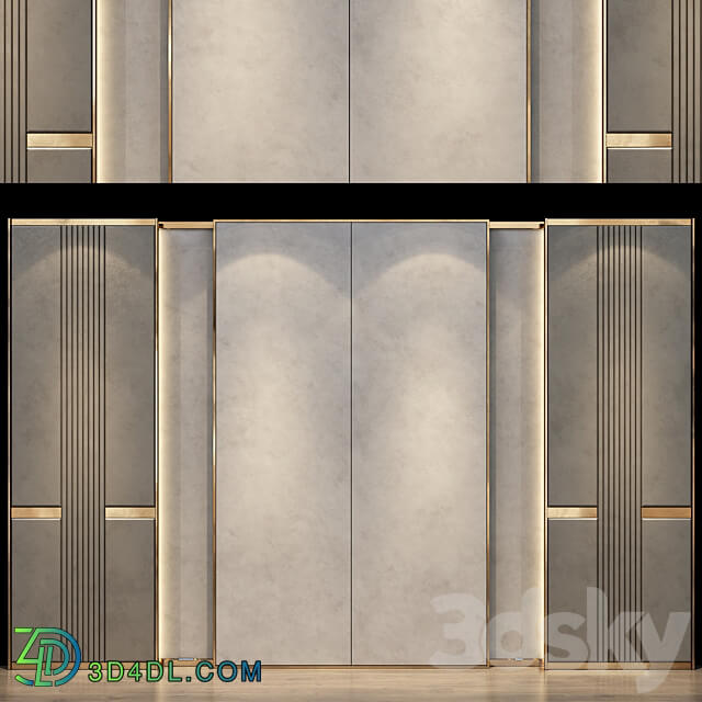 wall panels set 57 3D Models