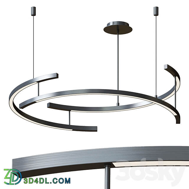 Ring Line Modern Chandelier Pendant light 3D Models