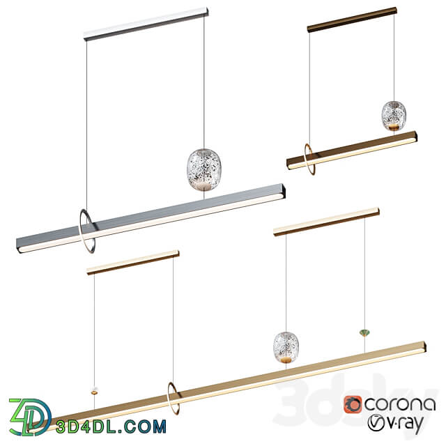 Milky Way Pendant set Elements Pendant light 3D Models