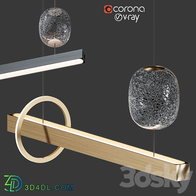 Milky Way Pendant set Elements Pendant light 3D Models