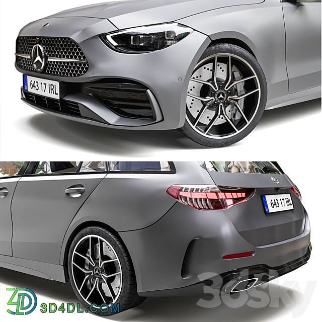 Mercedes Benz C Class state 2022 3D Models