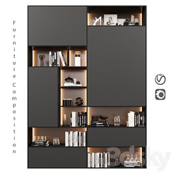 Furniture composition 99 Wardrobe Display cabinets 3D Models 