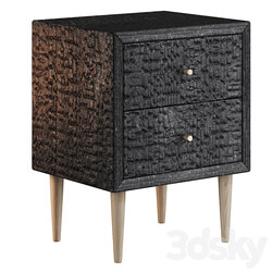 Charcoal wood cabinet Sideboard Chest of drawer 3D Models 