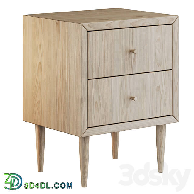 Charcoal wood cabinet Sideboard Chest of drawer 3D Models