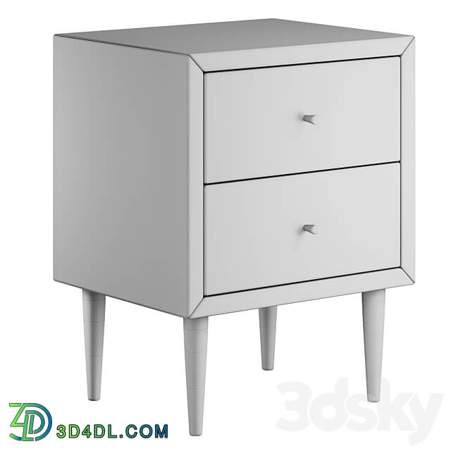 Charcoal wood cabinet Sideboard Chest of drawer 3D Models