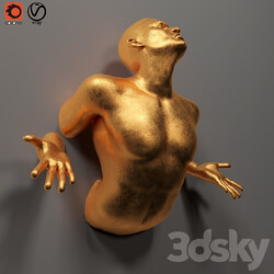 human sculpture wall art 01 3D Models 