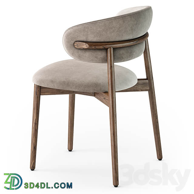 Calligaris Oleandro wood chair 3D Models