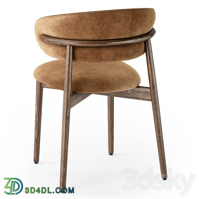 Calligaris Oleandro wood chair 3D Models