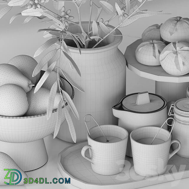 Decorative set for the kitchen 3D Models
