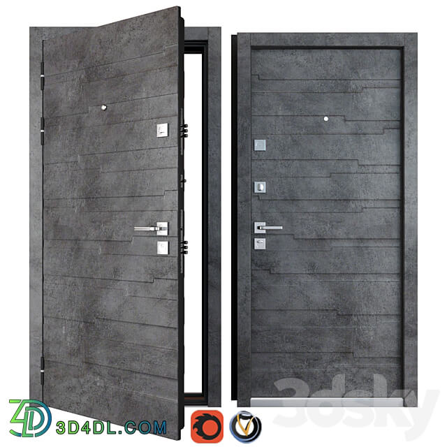 Entrance metal door Senator Favorit 3D Models