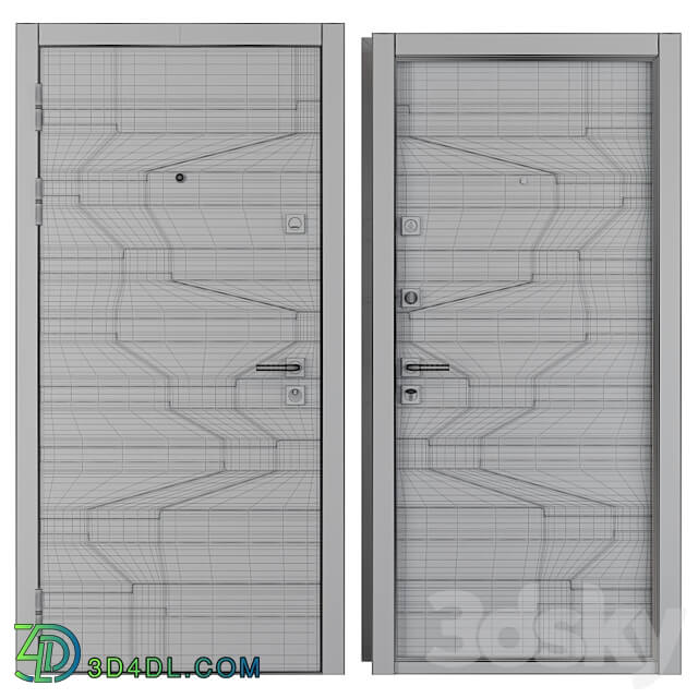 Entrance metal door Senator Favorit 3D Models