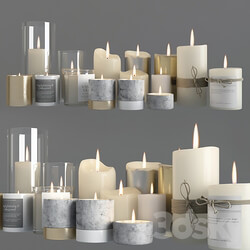 Candle Set 3D Models 