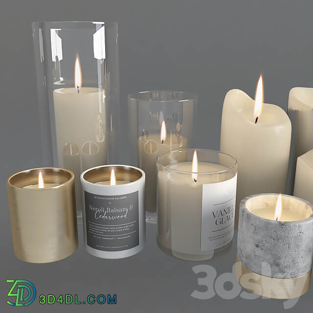 Candle Set 3D Models