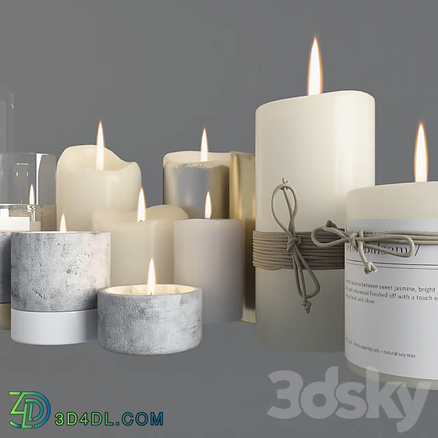 Candle Set 3D Models