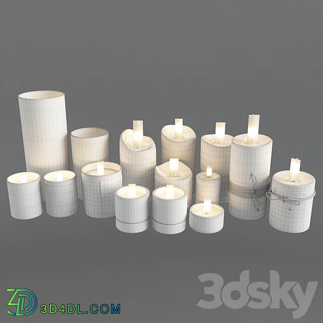 Candle Set 3D Models