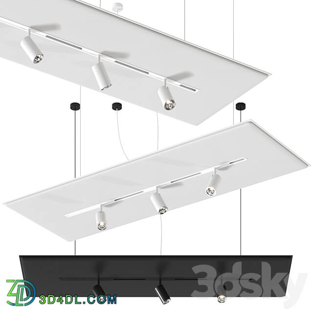 T system Track by Caimi Brevetti Pendant lamp 3D Models