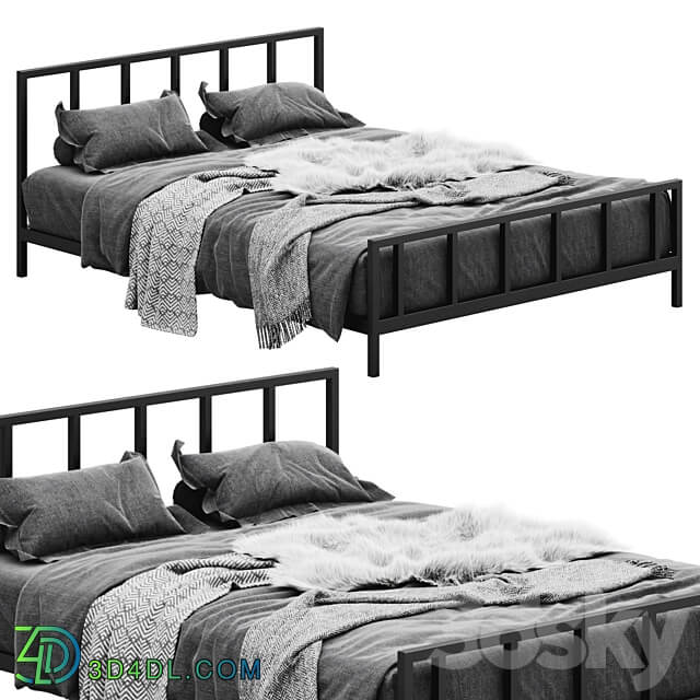 Alchemy Matte Queen bed by cb2 Bed 3D Models