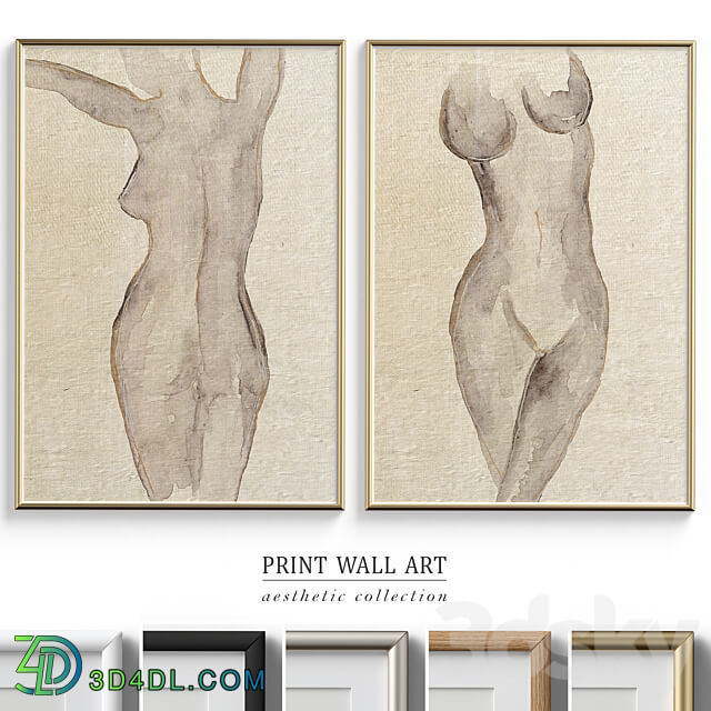 Abstract Woman Figure Wall Art P 562 3D Models