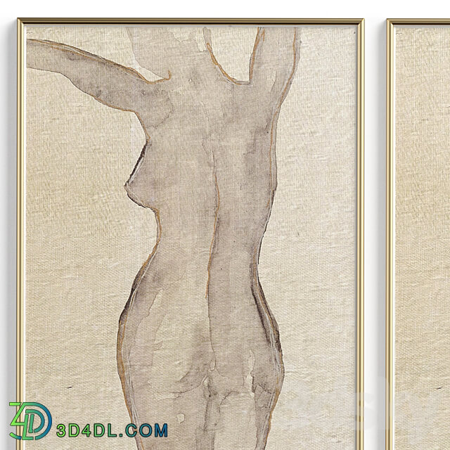 Abstract Woman Figure Wall Art P 562 3D Models