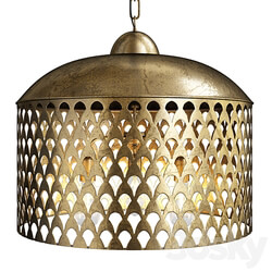 fan screen metal pendant Pendant light 3D Models 