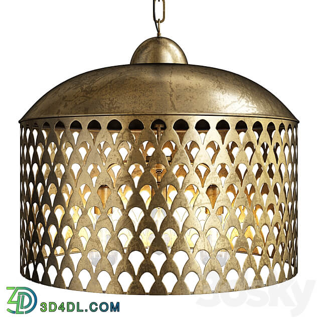 fan screen metal pendant Pendant light 3D Models