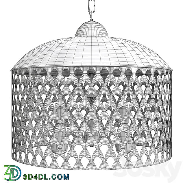 fan screen metal pendant Pendant light 3D Models