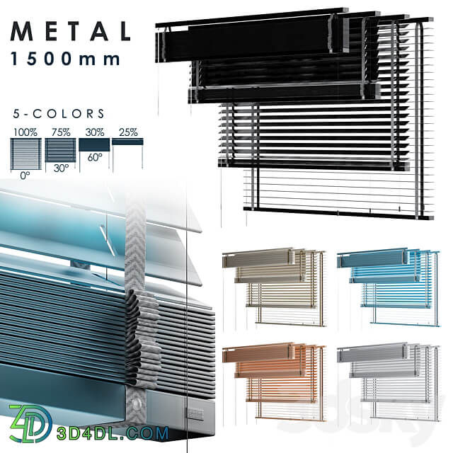 METAL Blind 1500mm 3D Models