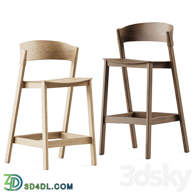 Muuto Cover Counter and Bar Stool 3D Models