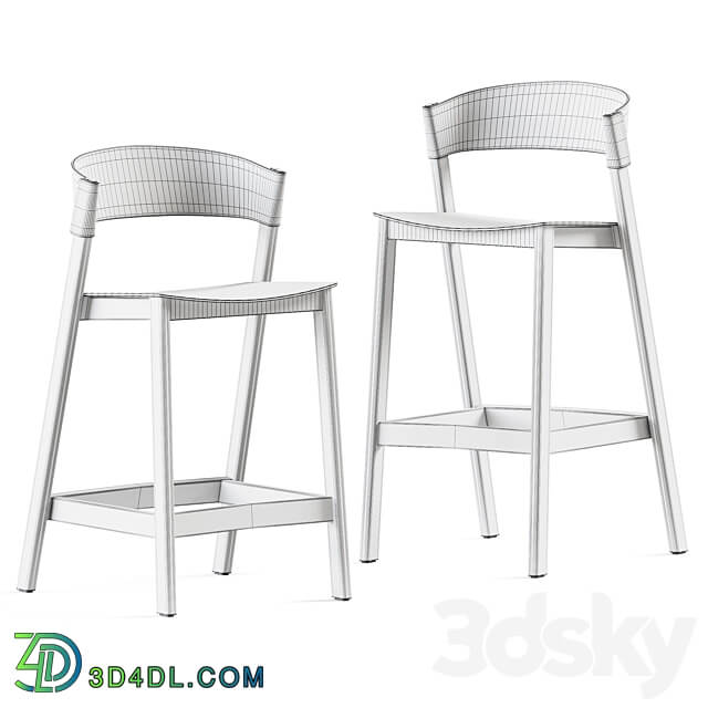 Muuto Cover Counter and Bar Stool 3D Models