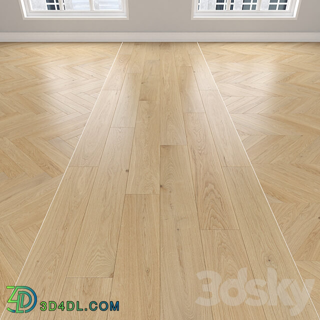 Parquet Oak Wood 3D Models