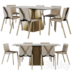 Koln 1085 EDITION Table Chair 3D Models 