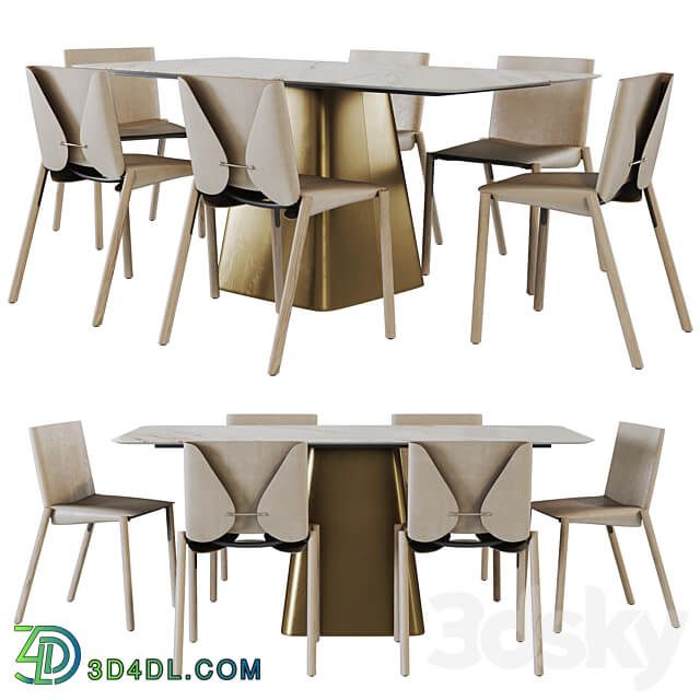 Koln 1085 EDITION Table Chair 3D Models