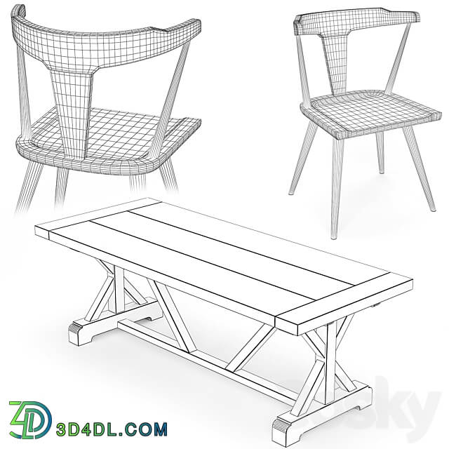 Dining Table 147 Table Chair 3D Models