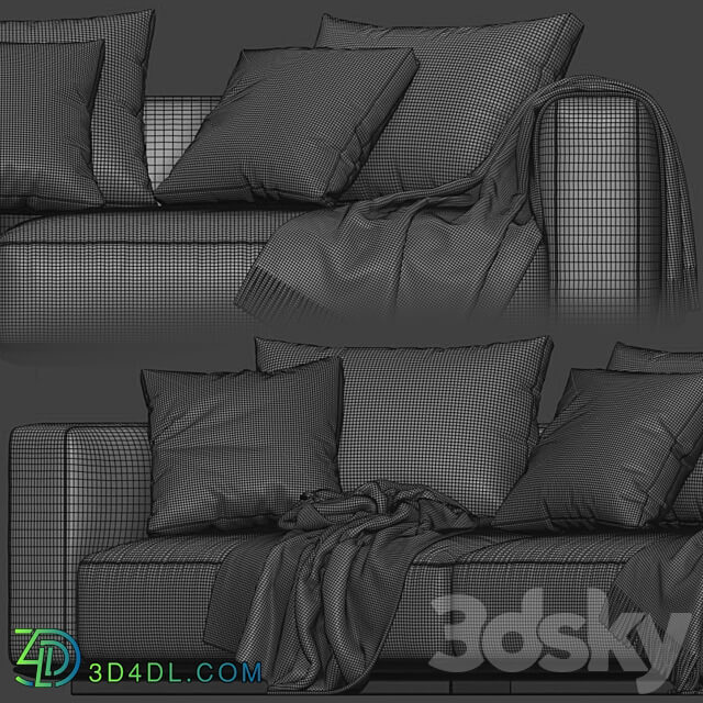 Flexform Grandemare 2 Seats 3D Models