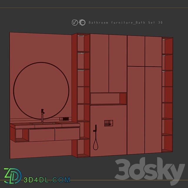 Bathroom furniture Bath Set 30 3D Models