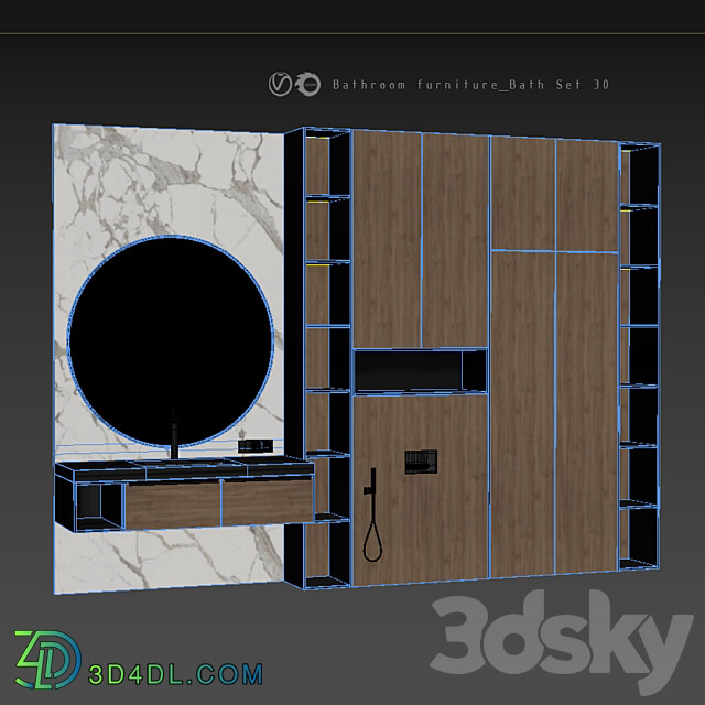 Bathroom furniture Bath Set 30 3D Models