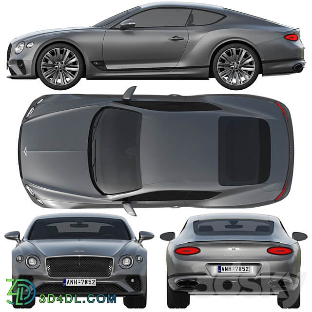 Bentley Continental GT Speed 3D Models