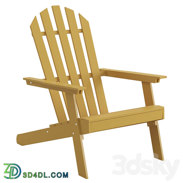 Acacia Adirondack Armchair Zeda 3D Models