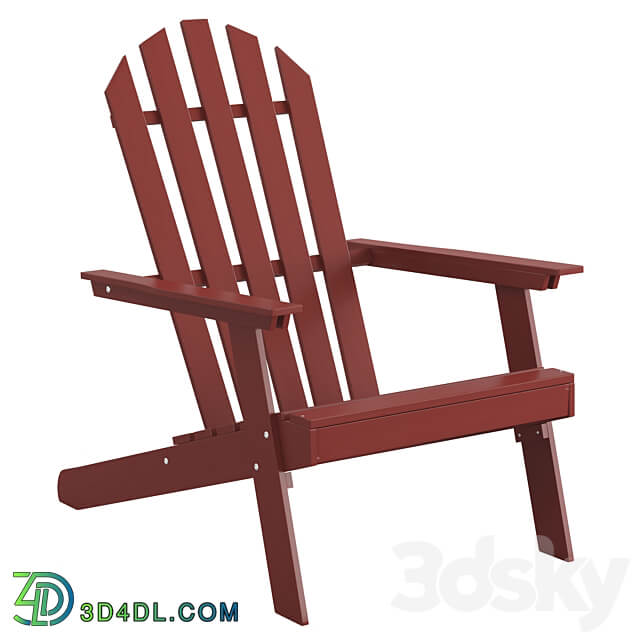 Acacia Adirondack Armchair Zeda 3D Models