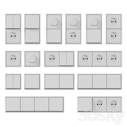 Sockets and switches JUNG Les Couleurs Miscellaneous 3D Models 