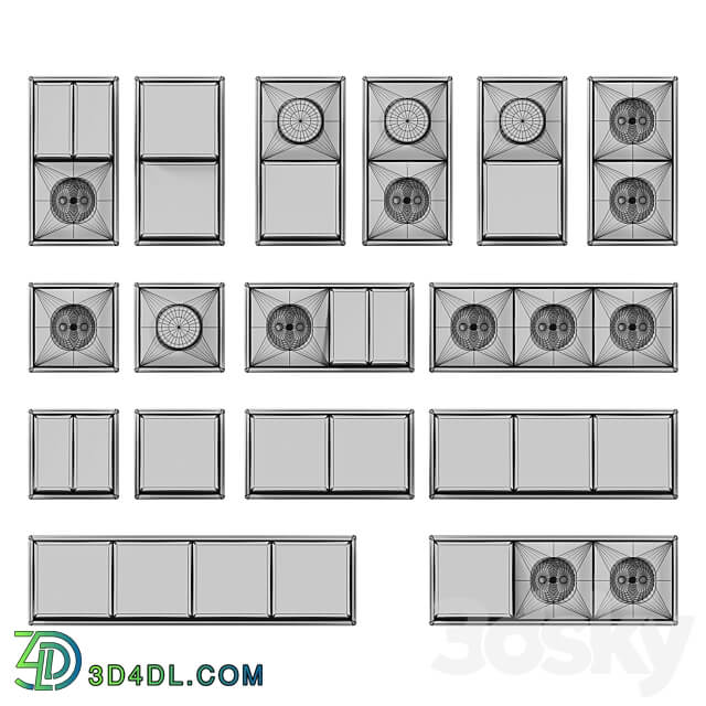 Sockets and switches JUNG Les Couleurs Miscellaneous 3D Models