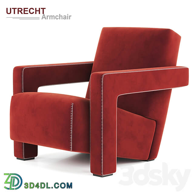 Utrecht armchair by Cassina 3D Models