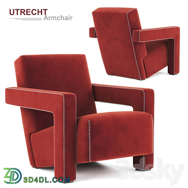 Utrecht armchair by Cassina 3D Models