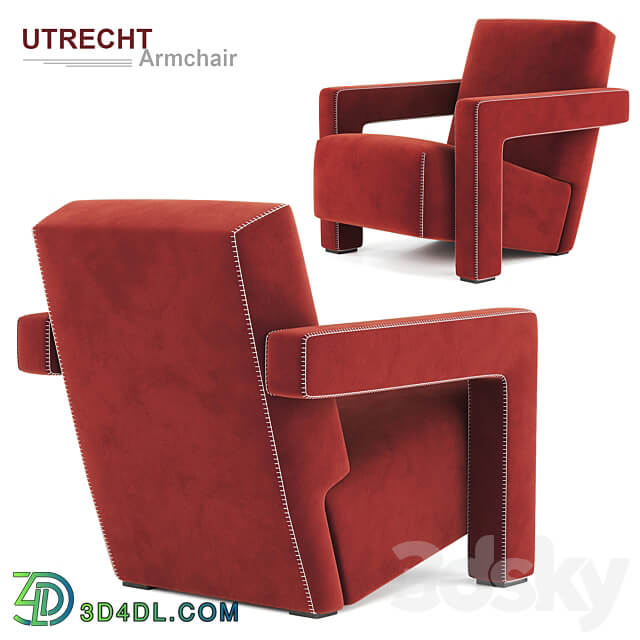 Utrecht armchair by Cassina 3D Models