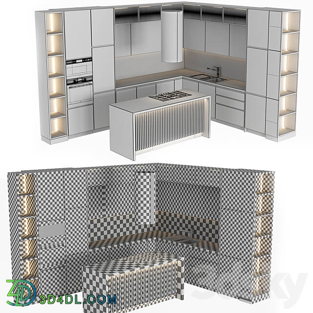 Kitchen Modern03 Kitchen 3D Models