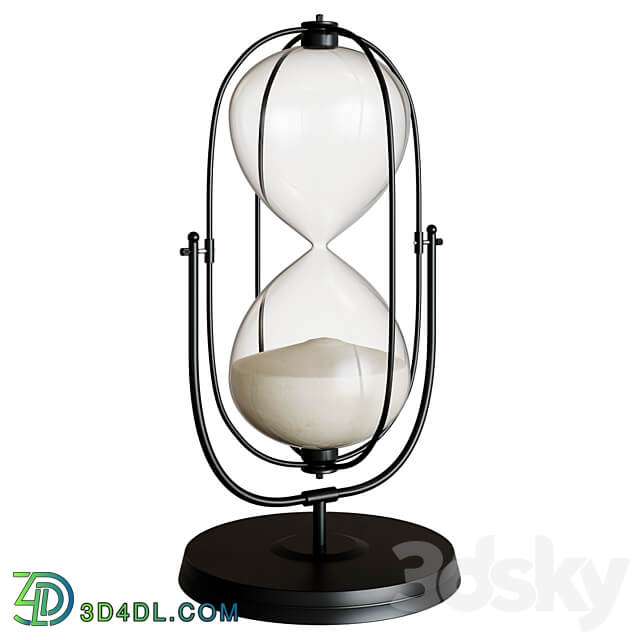 Ascan Oval Decorative Sand Timer Watches Clocks 3D Models