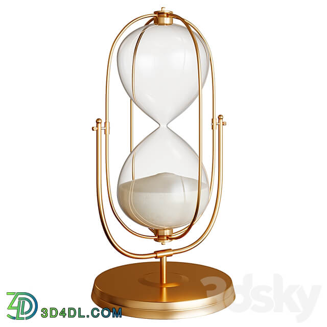 Ascan Oval Decorative Sand Timer Watches Clocks 3D Models