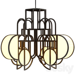 Twentieth Moonrise Chandelier black Pendant light 3D Models 