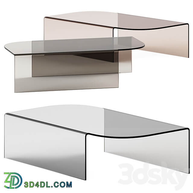 Calligaris Merian Coffee Table Glass table 3D Models