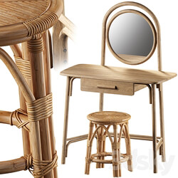 Dressing Table Marika and Chair Katni La Redoute Interieurs 3D Models 